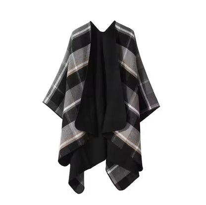 New cashmere pashmina wool scarf split thickened autumn and winter shawl Women cape UK