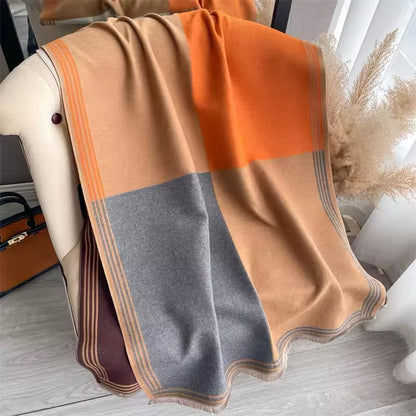 New Women Luxurious Cashmere Touch Scarf - Warm Fringe Pashmina Shawl Bufanda UK