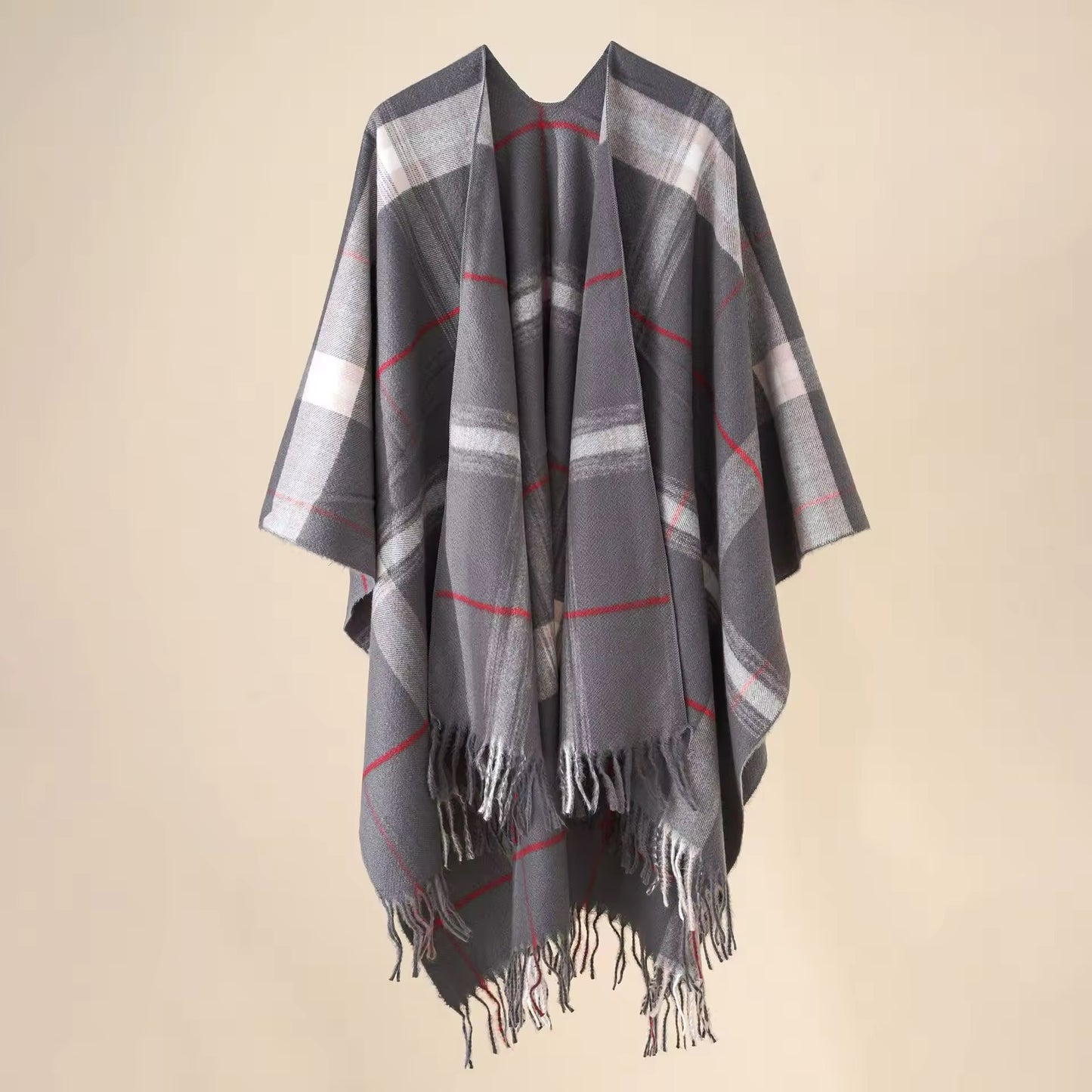 New cashmere pashmina wool scarf split thickened autumn and winter shawl Women cape UK