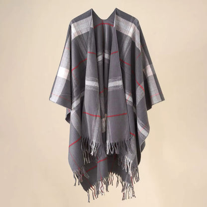 New cashmere pashmina wool scarf split thickened autumn and winter shawl Women cape UK