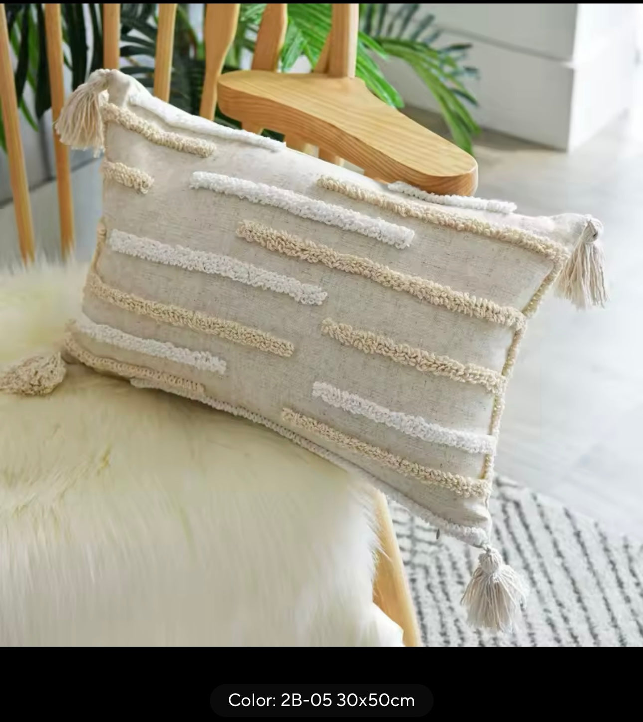 100% Cotton Linen Cushion Covers TasselsHand-woven Thread Pillow Covers Geometry Bohemia Style Pillowcase Home Beddings