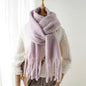 New Women Woollen Cashmere Touch Scarf for Women - Warm Fringe Pashmina Shawl Bufanda UK