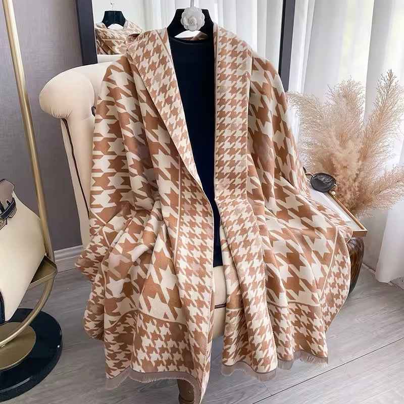 New Women Luxurious Cashmere Touch Scarf - Warm Fringe Pashmina Shawl Bufanda UK