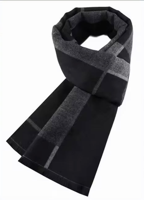 New Women Checked Pattern Cashmere Touch Scarf - Warm Fringe Pashmina Male Shawl Bufanda UK