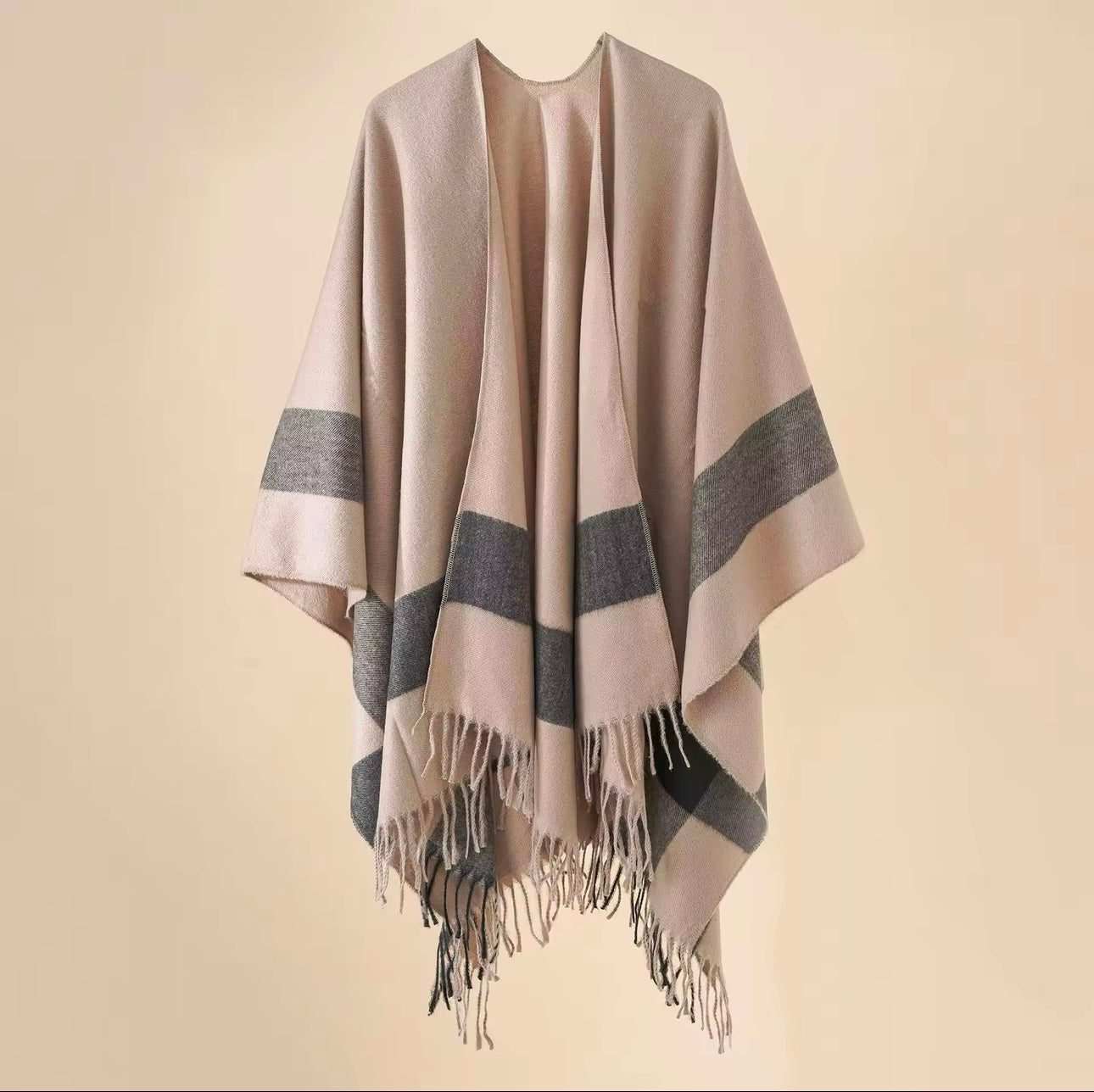 New cashmere pashmina wool scarf split thickened autumn and winter shawl Women cape UK