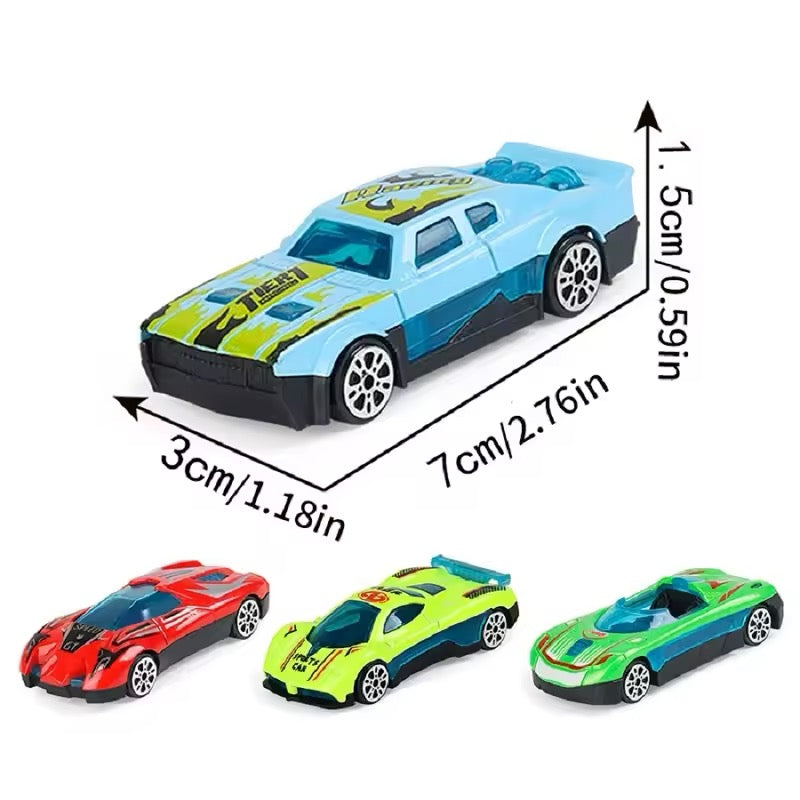 Ejection Alloy glide race car Toy Car Random car model Delicate track Children's Gift Gift Set Boy's birthday gift Kids Toys