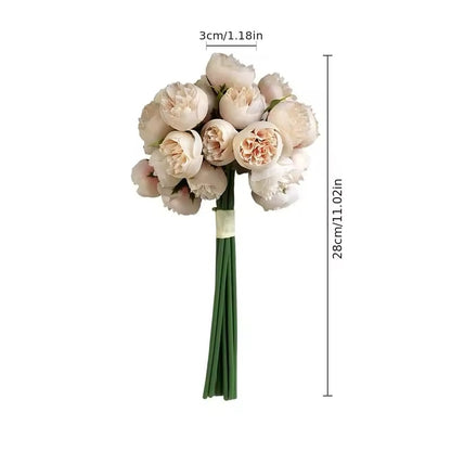 Peony Artificial Flowers Silk Bouquet 27heads Roses Fake Flower for Table Vase Arrange Home Decor Wedding Decoration Flowers