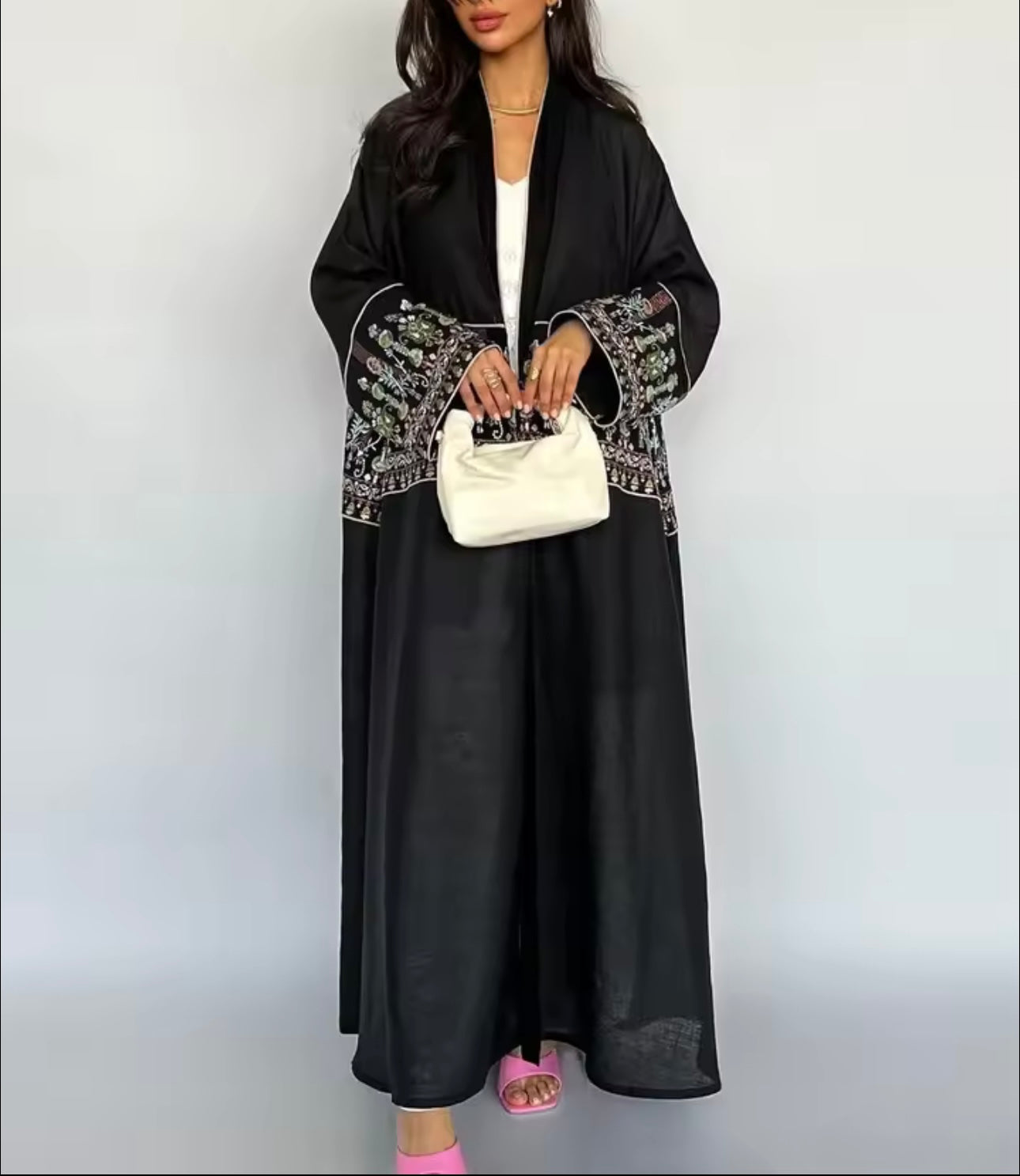 Eid Muslim Women Party Long abaya Jalabiya Embroidery Robe Ramadan Morocco Dubai Arab Kaftan Islam Modest Cardigan Vestidos Women Abaya