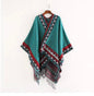 New cashmere pashmina wool scarf split thickened autumn and winter shawl Women cape UK