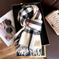 New Women Checked Pattern Cashmere Touch Scarf - Warm Fringe Pashmina Shawl Bufanda UK