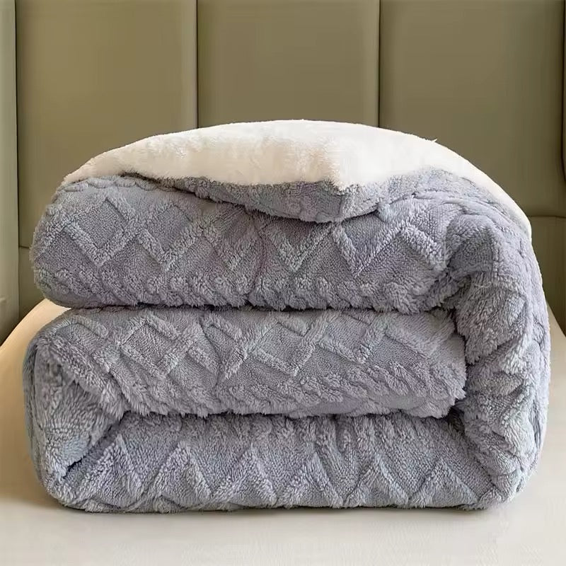 New Super Thick Winter Warm Blanket for Bed Artificial Lamb Cashmere Weighted Blankets Soft Comfortable Warmth Quilt Comforter Home Beddings