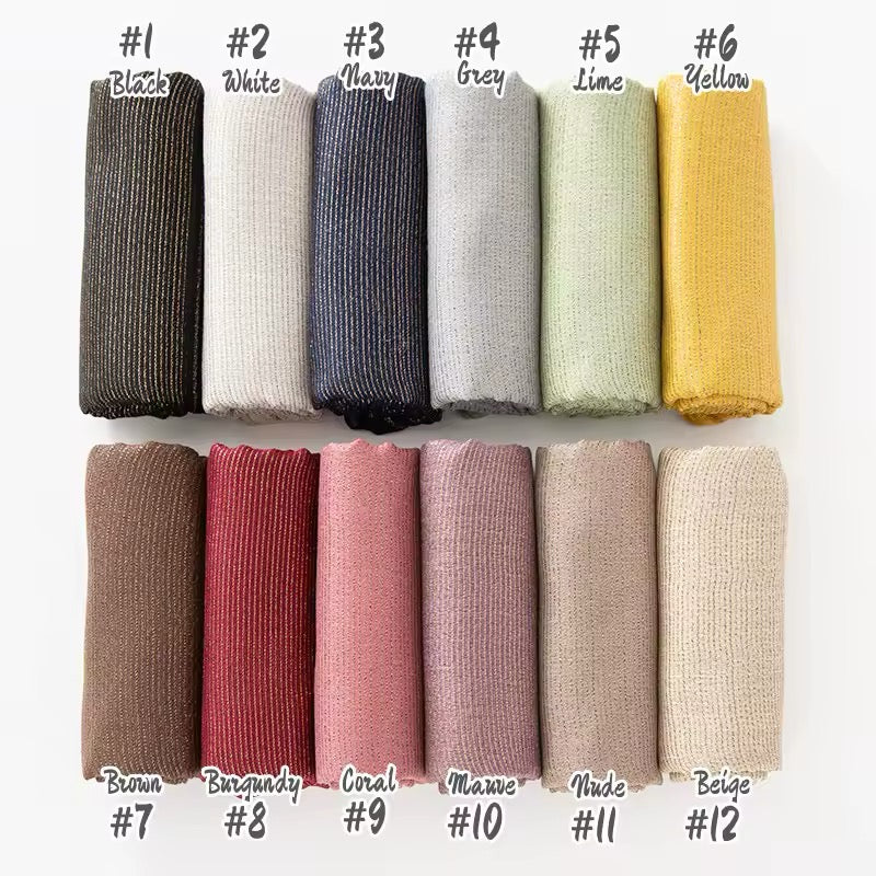 New Women Glimmer Shiny Women Hijab Scarf Muslim Long Scarves Light Weight Soft Turban Shawl Organza Satin Shimmer Scarf UK