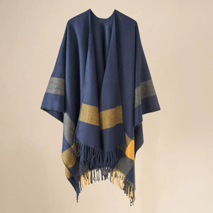 New cashmere pashmina wool scarf split thickened autumn and winter shawl Women cape UK