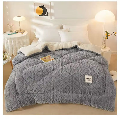 New Super Thick Winter Warm Blanket for Bed Artificial Lamb Cashmere Weighted Blankets Soft Comfortable Warmth Quilt Comforter Home Beddings