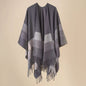 New cashmere pashmina wool scarf split thickened autumn and winter shawl Women cape UK