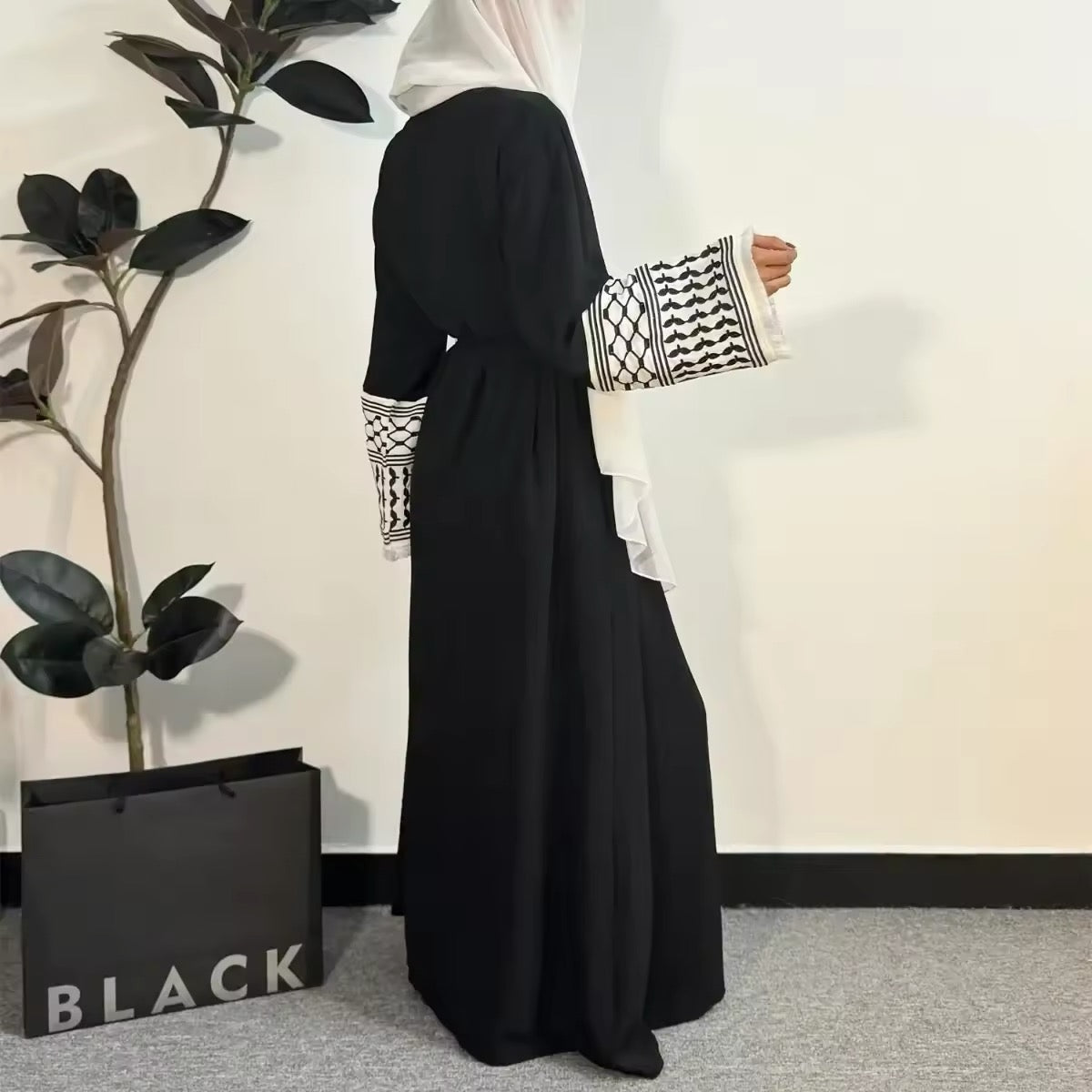 Open Front Abaya Muslim Long Sleeve Cardigan Abayas Maxi Dress Women's Clothing Tassel Embroidery Out Kaftans Women Abaya Jilbabs