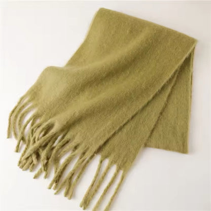 New Women Woollen Cashmere Touch Scarf for Women - Warm Fringe Pashmina Shawl Bufanda UK