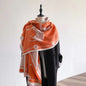 New Luxury Women Limited Edition Horse Design Cashmere Touch Scarf - Warm Fringe Pashmina Shawl Bufanda UK