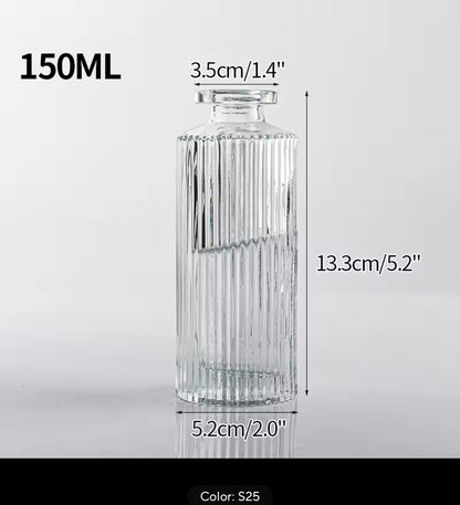 Retro Glass Flower Vase Home Decoration Plant Flowers Bottle Decorative Vase Office Desk Ornament Vase Decoration Home Decor