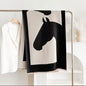 New Luxury Women Limited Edition Horse Design Cashmere Touch Scarf - Warm Fringe Pashmina Shawl Bufanda UK