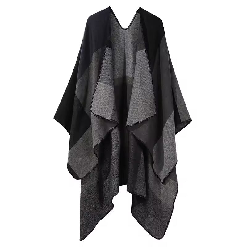 New cashmere pashmina wool scarf split thickened autumn and winter shawl Women cape UK