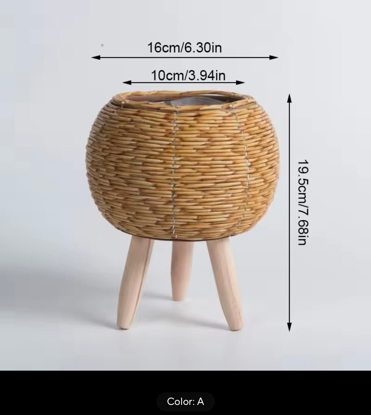 Nordic Imitation Rattan Flower Pot Hand Woven Flower Shelf Planters Plant Stand Holder Basket Garden Home Decor Home Storage Basket