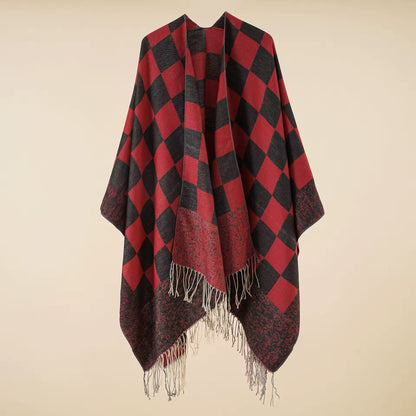 New cashmere pashmina wool scarf split thickened autumn and winter shawl Women cape UK