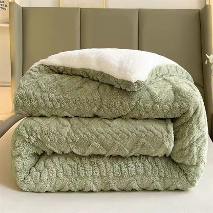 New Super Thick Winter Warm Blanket for Bed Artificial Lamb Cashmere Weighted Blankets Soft Comfortable Warmth Quilt Comforter Home Beddings