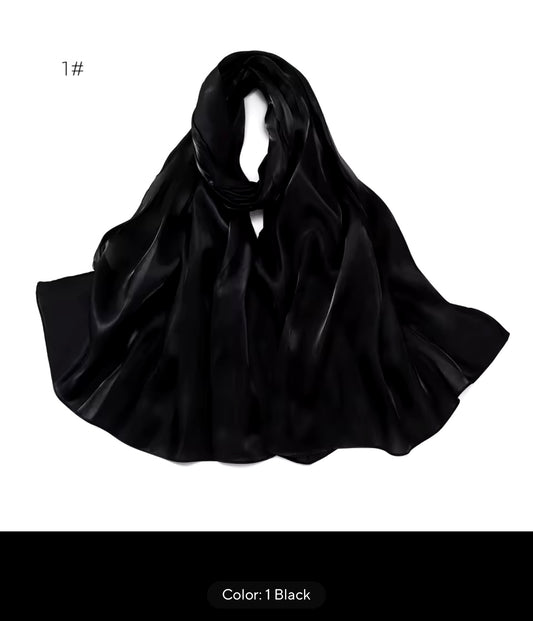 New Women Glimmer Shiny Women Hijab Scarf Muslim Long Scarves Light Weight Soft Turban Shawl Organza Satin Shimmer Scarf UK