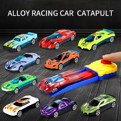 Ejection Alloy glide race car Toy Car Random car model Delicate track Children's Gift Gift Set Boy's birthday gift Kids Toys