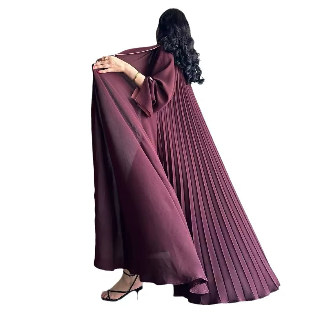 Eid Muslim Abaya for Women Party Dresses Jalabiya pleated abayas Ramadan Morocco Dubai Kaftan Islam Vestidos Arab Long Robe Women Abaya