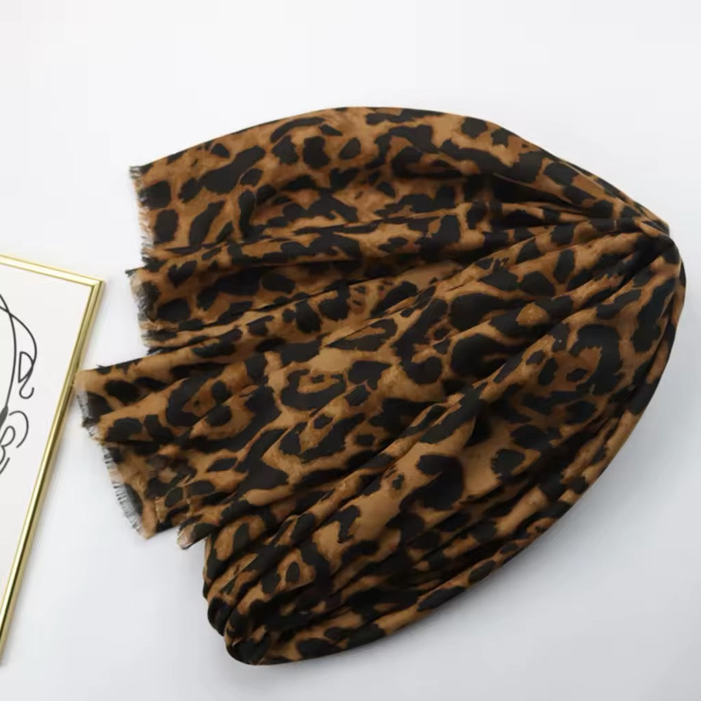 New Winter Scarf Leopard Print Scarf Thickened Warm Cashmere Cheetah Animal Print Scarves Luxury Scarves Fashion Shawl Women Allure UK