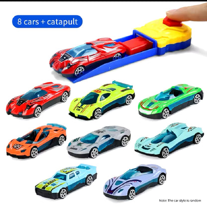 Ejection Alloy glide race car Toy Car Random car model Delicate track Children's Gift Gift Set Boy's birthday gift Kids Toys