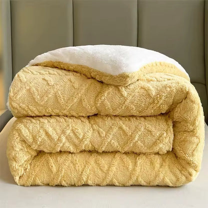 New Super Thick Winter Warm Blanket for Bed Artificial Lamb Cashmere Weighted Blankets Soft Comfortable Warmth Quilt Comforter Home Beddings