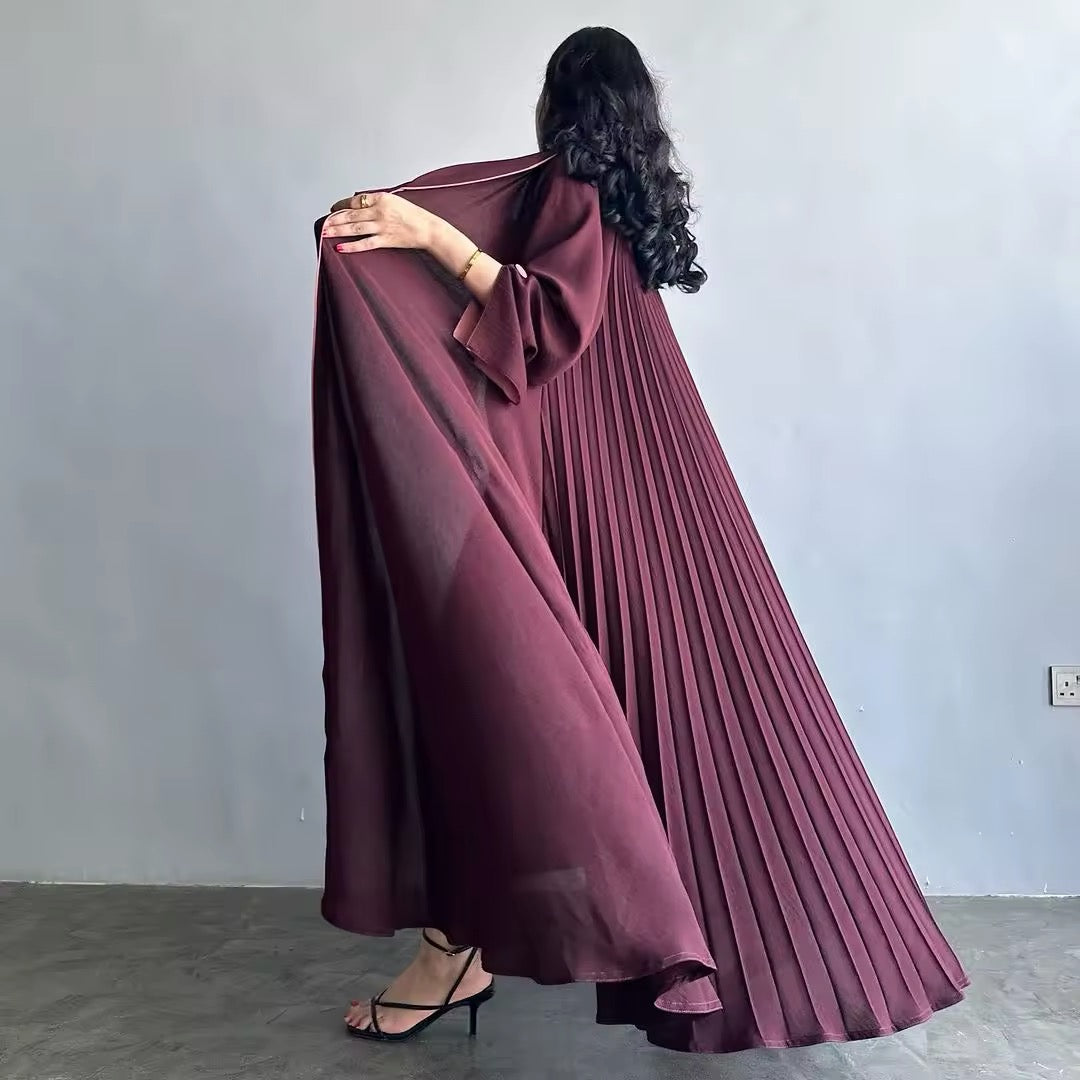 Eid Muslim Abaya for Women Party Dresses Jalabiya pleated abayas Ramadan Morocco Dubai Kaftan Islam Vestidos Arab Long Robe Women Abaya