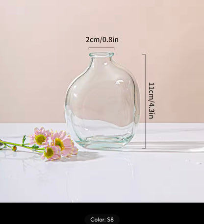 Retro Glass Flower Vase Home Decoration Plant Flowers Bottle Decorative Vase Office Desk Ornament Vase Decoration Home Decor