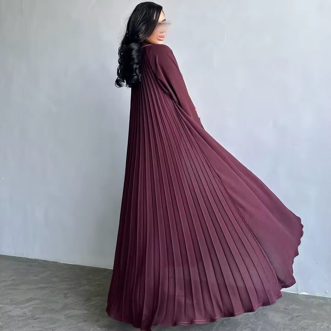 Eid Muslim Abaya for Women Party Dresses Jalabiya pleated abayas Ramadan Morocco Dubai Kaftan Islam Vestidos Arab Long Robe Women Abaya