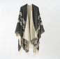 New cashmere pashmina wool scarf split thickened autumn and winter shawl Women cape UK