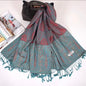 New Luxury Women Classic Design Cashmere Touch Scarf - Warm Fringe Pashmina Shawl Bufanda UK