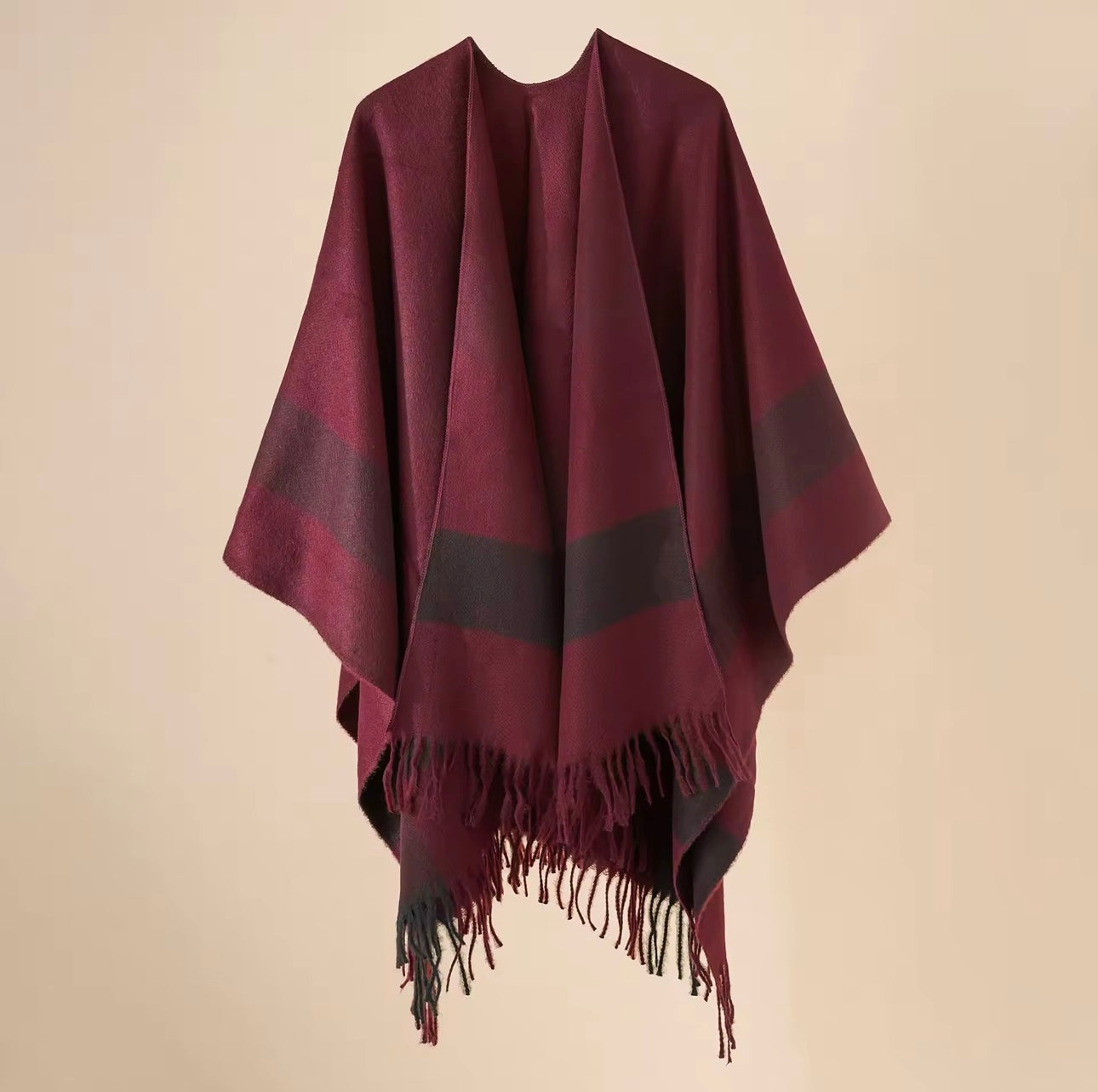 New cashmere pashmina wool scarf split thickened autumn and winter shawl Women cape UK