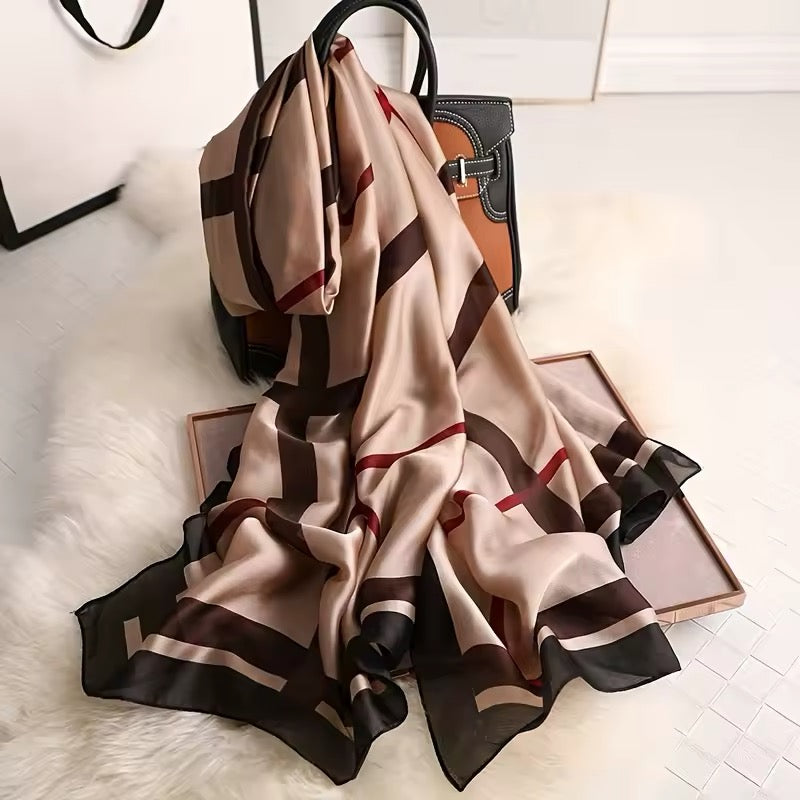 New Women Silk Satin Scarf Foulard Luxury Hijab Women Soft Beach Scarves Echarpe Shawl Large Wrap UK