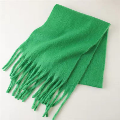 New Women Woollen Cashmere Touch Scarf for Women - Warm Fringe Pashmina Shawl Bufanda UK