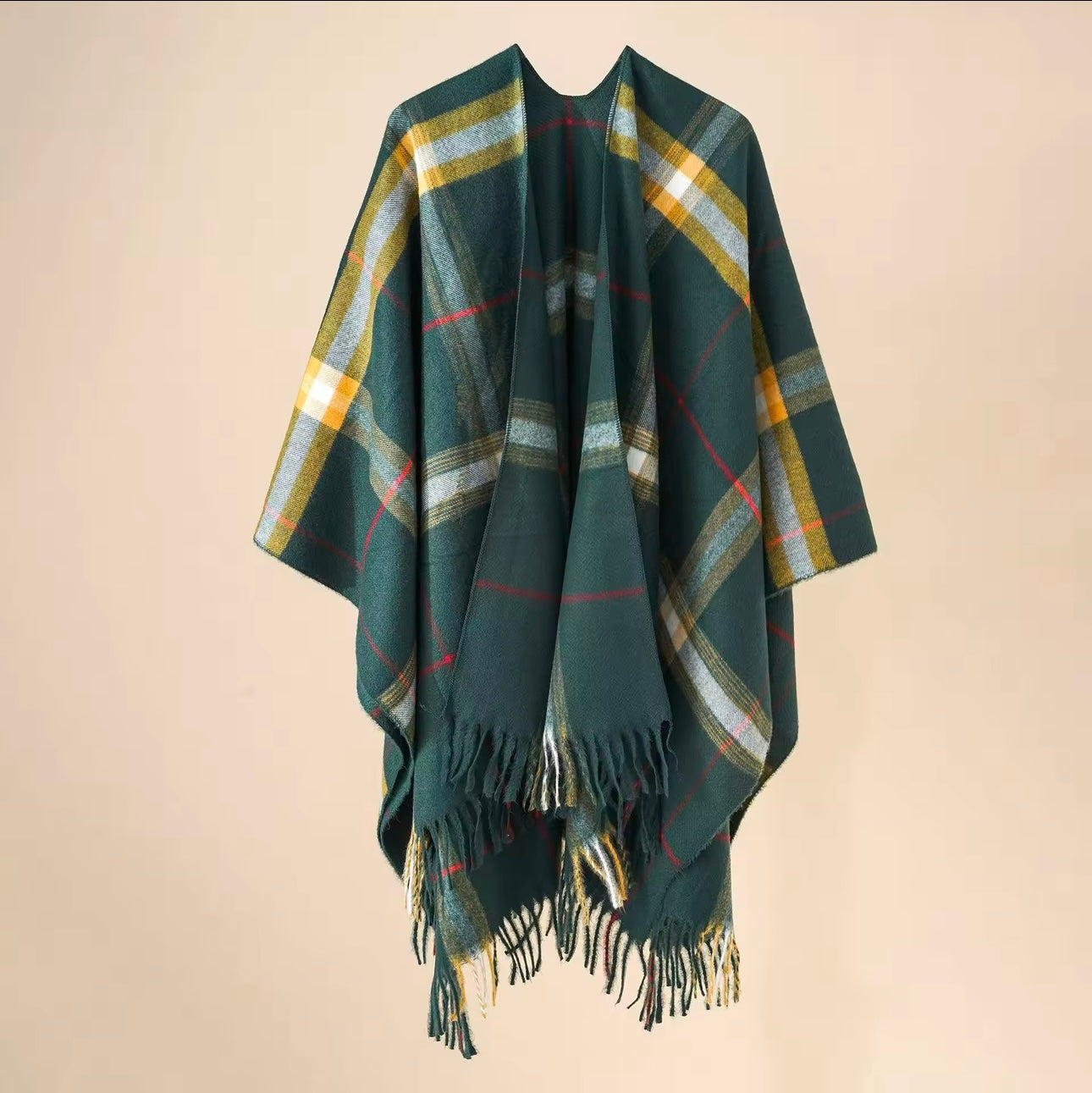 New cashmere pashmina wool scarf split thickened autumn and winter shawl Women cape UK