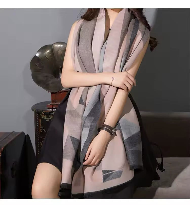 New Women Luxurious Cashmere Touch Scarf - Warm Fringe Pashmina Shawl Bufanda UK