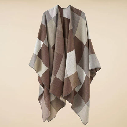 New cashmere pashmina wool scarf split thickened autumn and winter shawl Women cape UK