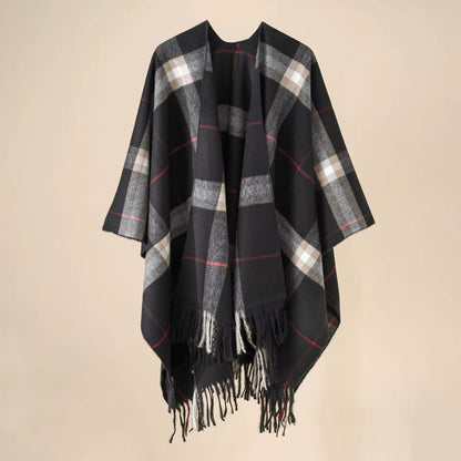 New cashmere pashmina wool scarf split thickened autumn and winter shawl Women cape UK