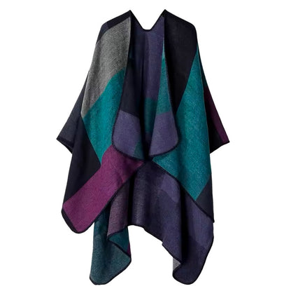 New cashmere pashmina wool scarf split thickened autumn and winter shawl Women cape UK