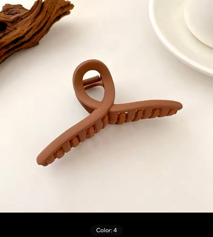 Head Accessory Elegant Brown Beige Flower Geometric Hair Claw Lady Temperament Solid Hair Clip Toothed Hairpin Fashion Hair Accessories