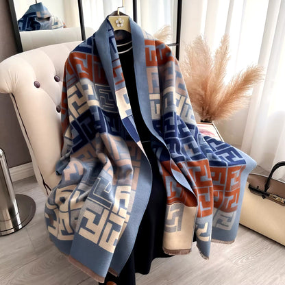 New Women Luxurious Cashmere Touch Scarf - Warm Fringe Pashmina Shawl Bufanda UK