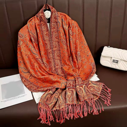 New Luxury Women Classic Pashmina  Cashmere Touch Bohemia Scarf - Warm Fringe Pashmina Shawl Bufanda UK